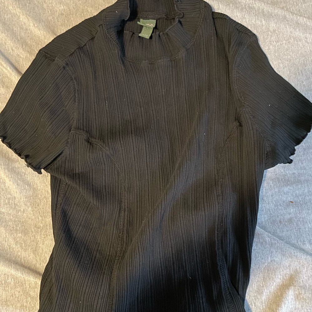 Mock next black tee